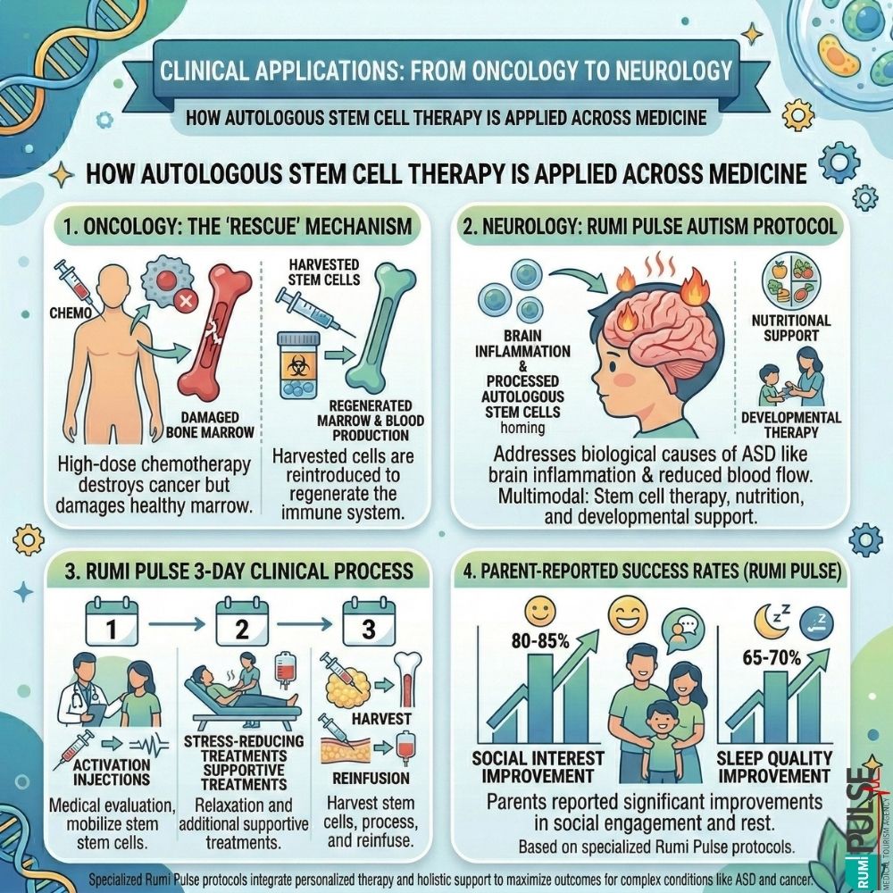 What happens at an autologous stem cell transplant